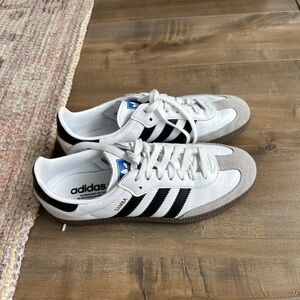 Adidas Sambas Classic White and Black Sneakers